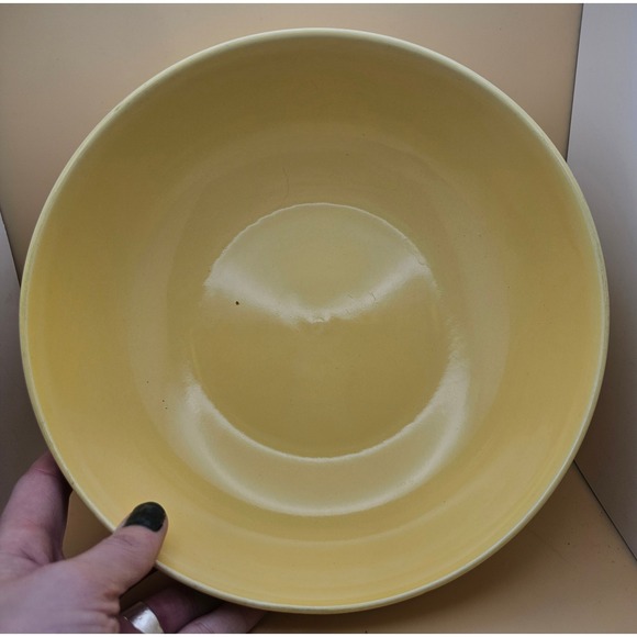 Gibson Yellow Bowl Ribbed Serving Bowl Kitchen Decor 9.5 Inch - Picture 2 of 4